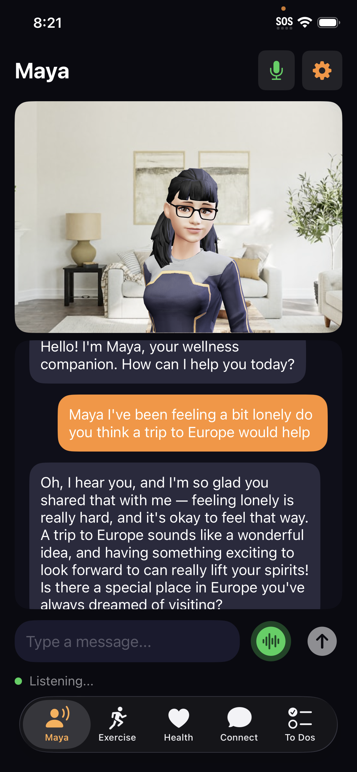 Maya companion conversation