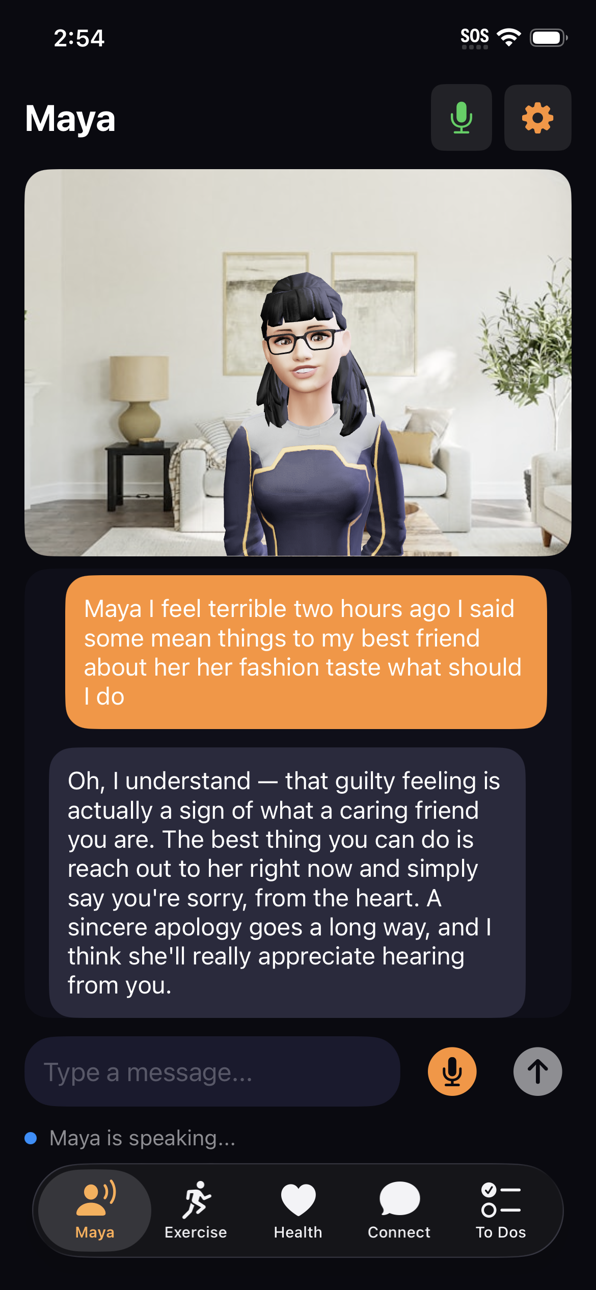 Maya emotional awareness